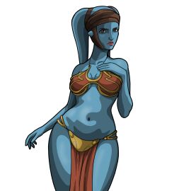 aayla_secura alien blue_skin brown_eyes clone_wars female head_tails lekku lekku_(anatomy) slave slave_bikini slave_girl slave_leia slave_leia_(cosplay) slave_outfit star_wars star_wars:_the_clone_wars the_clone_wars:_season_five the_clone_wars:_season_four the_clone_wars:_season_one the_clone_wars:_season_seven the_clone_wars:_season_six the_clone_wars:_season_three the_clone_wars:_season_two twi'lek