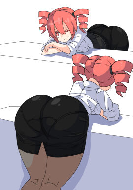 1girls 2d 2d_(artwork) acfj8gsukh66625 ass ass_focus back back_view bending_forward bending_over bending_over_desk bent_over big_ass big_thighs blouse bottom_heavy bubble_butt curvaceous curvy curvy_female curvy_figure dot_mouth female female_only huge_ass huge_thighs kasane_teto large_ass large_thighs miniskirt office_clothing office_lady one_eye_closed pantyhose pantylines pencil_skirt presenting presenting_ass red_eyes red_hair shirt simple_background skirt solo solo_female thick_ass thick_thighs thighs tight_clothing twin_drills utau white_background wide_hips