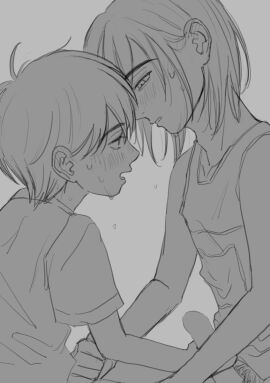 gay handjob kel_(omori) male msdnno_kabeura mutual_handjob omori sunny_(omori)