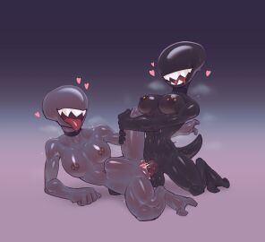 1futa 1girls abs alien_(franchise) areolae balls big_breasts big_penis black_body black_skin breasts choker clothing duo erection female femomorph futa_on_female futanari grey_body grey_skin huge_cock humanoid humanoid_penis ihopmug intersex kneeling muscular muscular_female nipple_piercing nipples no_eyes nude penetration penis pierced_nipples piercing pussy pussy_juice self_upload sex stomach_bulge vaginal_penetration xenomorph