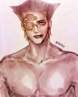 1adult 2020 adult_only battle_tendency blonde_hair blue_eyes digital_art human_artist jojo's_bizarre_adventure male muscular muscular_male no_ai rosano_2485 rudolph_von_stroheim solo solo_focus solo_male