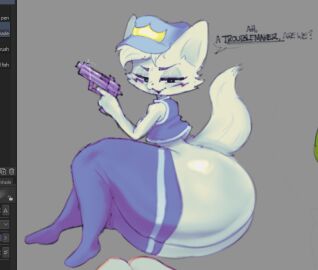 1boy 1femboy 2025 big_butt blue_clothing blue_footwear blue_hat blue_headwear blue_socks boy_kisser_(meme) boykisser boykisser_(meme) butt cheek_tuft clothing colored digital_drawing_(artwork) digital_media_(artwork) domestic_cat english_text facial_tuft felid feline felis femboy fluffy fluffy_tail footwear fur furry gun hat headgear headwear holding_object holding_weapon huge_butt huge_hips huge_thighs legwear looking_at_viewer male male_focus male_only mammal meme officer_boykisser_(junoandmaxx) pattern_clothing pattern_footwear pattern_legwear pattern_socks police police_uniform puhgani ranged_weapon screencap shaded silly_cat_(mauzymice) sketch smile smiling_at_viewer socks solo striped_clothing striped_footwear striped_socks stripes tail text thick_thighs tuft uniform weapon white_body white_fur wide_hips