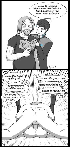 after_sex anal anal_sex ass balls balls_deep before_and_after before_sex big_ass big_ass_(male) big_butt big_butt_(male) blush blushing_male clothed clothing connor_(detroit:_become_human) cum cum_in_ass cum_inside cumming deep_penetration detroit:_become_human digital_media_(artwork) dilf drawfag duo_focus english_text gay gay_male gay_sex hank_anderson human_on_humanoid human_penetrating human_penetrating_humanoid humanoid humanoid_penetrated imminent_anal imminent_orgasm imminent_penetration imminent_sex instant_loss instant_loss_2koma legs legs_up lying lying_on_person male male/male male_only male_penetrated male_penetrating male_penetrating_male mating_press missionary_position monochrome orgasm orgasm_from_anal penetration penis penis_in_ass robot robot_humanoid text video_games