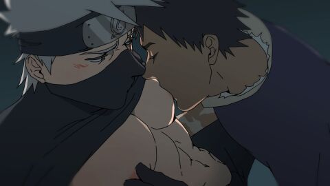 2d 2d_animation animated bara blush gay hatake_kakashi kakashi_hatake licking_male_nipple licking_pecs male male/male male_nipples male_only muscular muscular_male naruto naruto_(series) naruto_shippuden nipple_pinch nipple_tweak nipples nsfwbutter sucking_male_nipple sucking_male_nipples sucking_nipples sucking_pecs uchiha_obito yaoi