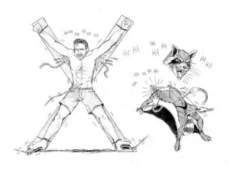 2boys black_and_white captured guardians_of_the_galaxy interrogation male male_only marvel marvel_cinematic_universe marvel_comics non-human penis peter_quill rocket_raccoon sketcher sketcher92 skinny starlord tickle_torture tickling tickling_armpits tickling_belly_button tickling_feet tickling_penis underwear_only white_background