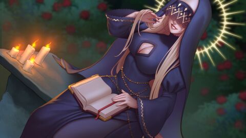 2d 2d_(artwork) 2d_artwork avn beavertyan big_breasts blonde-haired_female blonde_female blonde_hair blonde_hair_female book candle candles clothed clothed_female clothes clothing digital_drawing_(artwork) digital_media_(artwork) female female_focus horny horny_female light-skinned_female light_skin long_hair luciana luciana_(roll_to_seduce) luciana_roll_to_seduce naughty naughty_face naughty_smile original original_art original_artwork original_character original_characters outdoor outdoors outside roll_to_seduce video_game video_game_character video_games visual_novel vn