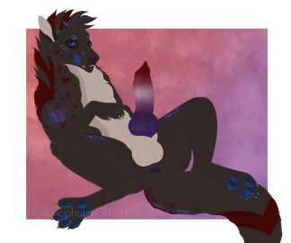 anal animal_genitalia animal_penis anus beabea canine_genitalia canine_penis cixtio feral forked_tongue gay gay_anal gay_male gay_sex genitals glistening glistening_body glistening_eyes hedonophobia_h hi_res homosexual homosexual_male horn male male/male male_penetrated mane penis solo solo_male tongue