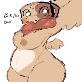 acne armpits arms_behind_back arms_behind_head bad_source big_ass big_breasts blush chicken_girl chubby dandy's_world dandy's_world_au feathers heart_symbol holy_shit inanimate inanimate_animate no_tail self_upload shelly_(dandy's_world) smiling_at_viewer submissive_anthro submissive_female tufted_fur waiting_for_sex wings wip