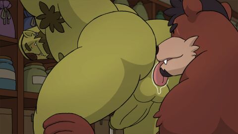 2d 2d_animation animated animated_image anthro anus ass balls bara bear beard big_balls big_penis daddy_orc_(robin_morningwood) duo facial_hair fur furry gay green-skinned_male green_body green_skin grizzlygamerdev hairy male male_focus male_nipples male_only mammal masculine_male muscular muscular_anthro nipples orc orc_male penis precum precum_drip robin_morningwood solo_male teeth teeth_visible tusks yaoi zack_(robin_morningwood)