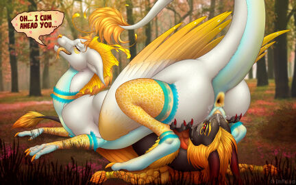 ambiguous_gender anus ass bitemylip blue_body blue_scales cunnilingus dragon duo female female/ambiguous feral feral_on_feral fur genitals head_in_pussy hi_res mythological_creature mythological_scalie mythology oral pussy scales scalie sex slight_gape tongue vaginal_penetration yellow_anus yellow_body yellow_fur yellow_tongue