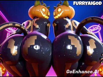 ai_generated animated ass ass_focus ass_worship booty face_in_ass female/female fortnite furryainudes huge_ass jack-o'-lantern mp4 pumpkin_head sound spice_(fortnite) sweaty_ass sweaty_butt tagme tail thick_ass thick_thighs twerking video