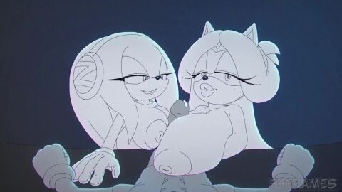 1girls 34frames big_breasts big_penis breasts collaborative_paizuri cum cum_in_mouth cum_on_breasts echidna ejaculation eyelashes fan_character female licking_penis mole_under_eye oc oral part_1 penis sonic_(series) sonic_the_hedgehog_(series) sucking_balls tagme thick_lips video