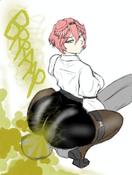 1boy 1girls anon ass ass_bigger_than_head ass_on_face big_ass big_butt blue_eyes face_fart face_farting facefart facefarting faceless_male facesitting fart fart_cloud fart_fetish fart_in_face farting farting_in_face farting_on_another farting_on_face female hololive hololive_japan holox latex latex_bottomwear latex_clothing latex_shorts looking_back looking_back_at_another looking_back_at_partner male nightmaresfd pantyhose pink_hair rear_view short_hair sitting_on_another sitting_on_face sitting_on_person takane_lui thigh_strap viewed_from_behind virtual_youtuber vtuber white_background wings wings_on_head