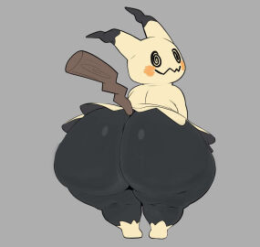 1boy ass ass_focus big_ass furry looking_back male mimikyu pokemon pokemon_(species) tagme thick_thighs