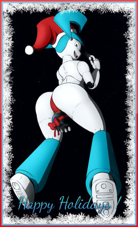 1girls ass bow christmas colonel-gabbo destruction earth female giantess jenny_wakeman macro my_life_as_a_teenage_robot nickelodeon planetary_macro robot robot_girl robot_humanoid santa_hat