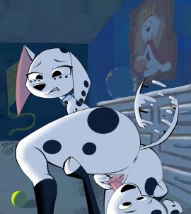 101_dalmatians 1girls anthro anthro_only big_butt big_ears black_spots canid canine dalmatian disney dog_collar dolly_dalmatian domestic_canine domestic_dog female female_anthropology female_canine female_dog female_focus female_furry feminine floppy_ears furries_only furry furry_art genitalia humanoid_genitalia humanoid_pussy humanoid_vagina legs_open looking_at_viewer looking_pleased naked naked_anthropology naked_female neck pleased pleased_face pleased_female pussy pussy_visible sexy sexy_body sexy_female sexy_pose spots spotted_body spotted_fur sucking_vagina tail tongue vagina vagina_visible visible_genitalia visible_pussy visible_vagina white_body white_fur