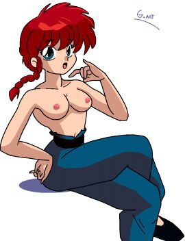 1girls blue_eyes breasts female flats human ranma-chan ranma_1/2 ranma_saotome shoes