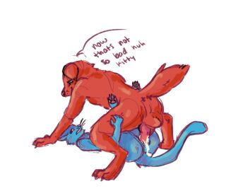 anthro canid canine canis domestic_cat domestic_dog dominant felid feline felis female from_front_position male male/female mammal mating_press mews_(petco) penetration petco pussy rough_sex ruff_(petco) sex shaiza7 vaginal_penetration