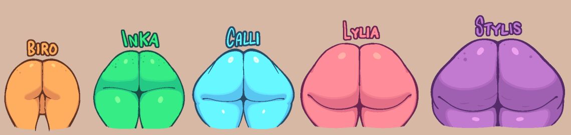 2d 2d_(artwork) 2d_artwork ass ass_chart ass_comparison ass_focus big_ass biro_(inkplasm) blue_body blue_skin breasts calli_(inkplasm) chart female femboy freckles freckles_on_ass gay gay_anal gay_male gay_sex ghost green_body green_skin hair homosexual homosexual_male homosexual_sex huge_ass inka_(inkplasm) lylia_(inkplasm) male_penetrated orange_body orange_skin original original_character original_characters purple_body purple_skin red_body red_skin solo_male stylis_(inkplasm) text welwraith