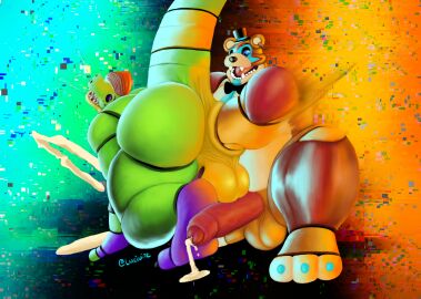 ahe_gao alligator alligator_tail alligatorid alligatorid_humanoid animatronic anthro anthro_male bear biceps big_ass black_nails blue_eyes blue_nails bowtie clawed_fingers claws crocodile crocodile_tail crocodilian crocodylid cumming eye_wear face_paint facial_markings fingerless_gloves fisting five_nights_at_freddy's five_nights_at_freddy's:_security_breach fnaf gay gay_sex glamrock_freddy_(fnaf) green_body green_scales green_skin long_nails looking_pleasured lucivire machine male male/male male_only mohawk mohawk_(hairstyle) montgomery_gator_(fnaf) muscles muscular muscular_anthro muscular_body muscular_furry muscular_male non_human penis pink_penis red_eyes red_hair reptile reptile_humanoid robot robot_anthro robot_humanoid scales scalie scottgames shades sharp_teeth shoulder_pads spiked_bracelet spikes spotted_body star_shades steel_wool_studios sunglasses tail_markings tan_body thick_cum tongue_out top_hat two-tone_body ursid ursid_humanoid ursine yellow_body yellow_scales yellow_skin