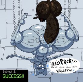 1boy 1girls ass balls big_penis bubble_ass bubble_butt dark-skinned_male dark_skin female half-closed_eyes hyper hyper_ass hyper_balls hyper_penis hyper_testicles interracial male penis receptionik receptionist small_but_hung sonic_(series) sonic_the_comic tagme testicles varix