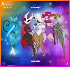 agonywelds angelsagony anthro arms_behind_back arms_on_waist ass atomic_heart big_breasts breasts cat_ears cat_tail claws cosmic_background dress eyebrowless female fortnite fungy glow glowing_eyes haydee haydee_(game) high_heels hollow_knight hornet_(hollow_knight) lynx_(fortnite) mushroom night_cap_(pvz:bfn) plant plants_vs_zombies robot robot_breasts robot_girl solid_eyes space star the_twins_(atomic_heart) thick_ass thick_thighs thighs watermark wide_hips