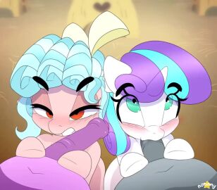 1_horn animal_genitalia animal_penis cozy_glow_(mlp) cum cum_in_mouth cum_inside diamond_tiara_(mlp) female_feral feral feral_on_feral flurry_heart_(mlp) friendship_is_magic hasbro mammal my_little_pony mythology n0nnny rule_63 silver_spoon_(mlp) sound_warning tagme video young_female young_feral
