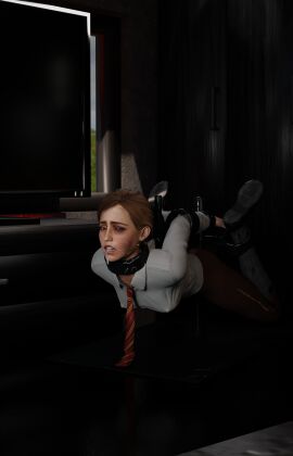 1girls 3d bondage cum cum_in_mouth emma_watson erect_nipples facial female fixed gryffindor gryffindor_tie harry_potter hermione_granger pain submissive witch_(harry_potter)