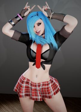 1girls 3d ass big_ass big_breasts big_thighs blue_hair breasts chest curvaceous curvy curvy_figure female hips hourglass_figure legs light-skinned_female light_skin mature mature_female olivia_thompson original original_character pop_punk punk punk_girl round_breasts sevenarts thesevenartsx thick thick_legs thick_thighs thighs voluptuous waist wide_hips