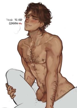 1boy ambiguous_gender ambiguous_penetrated anon biting_lip body_hair brown_hair brunette charluiu chest dialogue english_text eyes_rolling_back female female_pov five_nights_at_freddy's hairy hairy_chest hairy_male male mastectomy_scar michael_afton nipple_piercing nipples penetration penis pierced_nipples piercing piercings pov pussy scar scars straight sweating tan_skin vaginal_penetration veiny_penis white_background