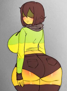 1girls 5hitzzzu ass big_ass big_breasts boombita breasts brown_hair deltarune deltarune_boombita_(style) female female_only focus_on_ass funcu funculicious hoodie huge_ass huge_breasts kris_(deltarune) kris_female_(deltarune) large_breasts massive_breasts massive_thighs meatcuteshii pinkbobatoo rule_63 short_hair shorts sketch skiddioop stereodaddy sweater thick_thighs thighhighs undertale undertale_(series) voluptuous voluptuous_female yellow_skin