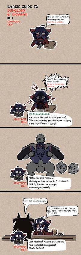 ammitus astral_elf blue_hair blue_skin body_paint comic daimonaden dialogue dungeons_and_dragons educational elf_ears male male/male oc original original_character text text_bubble