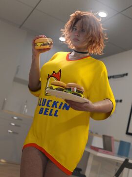 1girls 3d big_breasts breasts chest curvaceous curvy curvy_figure eating female food freckles ginger ginger_hair hamburger hips hourglass_figure legs light-skinned_female light_skin messy_hair morgan_tylle_(word2) original slim_waist thick_legs thick_thighs thighs variant_set voluptuous wide_hips word2