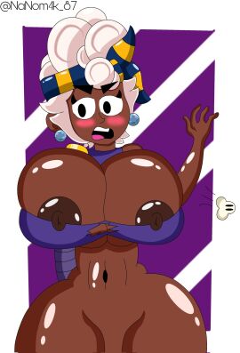 ass big_breasts brawl_stars breasts clothed_female clothing dark-skinned_female dark_skin female female_only maisie_(brawl_stars) nipples solo tatokam_5
