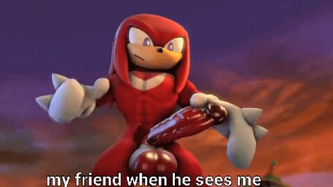 1boy 3d 3d_animation animated bouncing_penis caption exposed_torso footwear friends furry furry_only gay gay_male gif gloves handwear knuckles_the_echidna male male_only meme muscular muscular_male muscular_torso nude penis rtzero smirking sonic_(series) sonic_the_hedgehog_(series) text veiny_penis yaoi