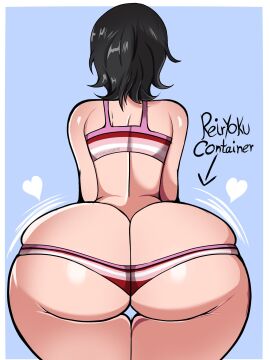 1girls ass ass_bigger_than_head ass_focus big_ass bikini black_hair bleach bottom_heavy bubble_butt evil_container fat_ass female female_only gluteal_fold huge_ass hyperrxgue kuchiki_rukia large_ass light-skinned_female massive_ass meme rear_view solo swimsuit text thick_ass thick_thighs thunder_thighs wide_hips