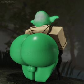 1boy 3d animated ass balls big_ass enormous_ass gay green_skin huge_ass jedi jedi_master large_ass looking_back male male_only muitetul naked no_sound old_male roblox robloxian star_wars tagme thick_thighs video yoda yoda's_species