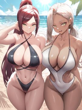 2girls ai_generated artist_request best_friends cndxbt_(artist) kaho_eira kimi_no_koto_ga_dai_dai_dai_dai_daisuki_na_100-nin_no_kanojo torotoro_kishika