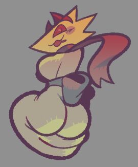 ass berryofmalice bow crow female female_only ghost ghost_girl horns looking_at_viewer looking_back looking_back_at_viewer no_arms ribbon ribbons white_body