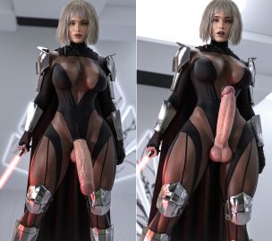 1futa 3d cga3d erotichris foreskin futa_only futanari intersex lightsaber penis shin_hati sith_lady solo star_wars uncircumcised uncut