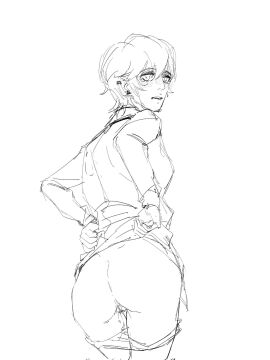 ass ass_focus back_view butt_focus cinnabar_(path_to_nowhere) clothed clothed_sex clothes clothing cum female female_focus female_only leaking_cum lxychristina path_to_nowhere pussy pussy_juice pussy_juice_drip skirt skirt_lift