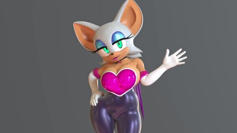 animated bat_girl bat_wings big_breasts bouncing_breasts redmoa rouge_the_bat rouge_the_bat_(nottanj) sega_dreamcast shadow_the_hedgehog sonic_(series) sonic_adventure_2 sonic_the_hedgehog tagme video