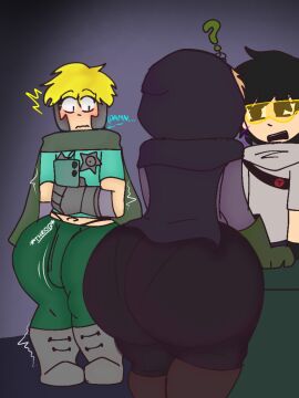 3boys ass ass_focus big_ass big_butt big_thighs black_eyes black_hair blush bottom_heavy comedy_central expansion genital_expansion genital_growth genital_growth_(enlargement) kenny_mccormick leopold_butters_stotch male male_only mysterion penis penis_expansion penis_growth penis_growth_(enlargement) professor_chaos south_park south_park:_the_fractured_but_whole stan_marsh throbbing_penis toolshed toony ubisoft video_games