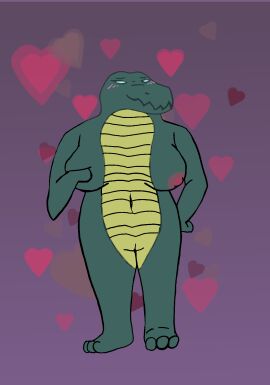 ails blush blush_lines breasts female genitals hand_on_breast hand_on_hip hi_res nude pussy scalie smile smiling_at_viewer smug smug_face solo