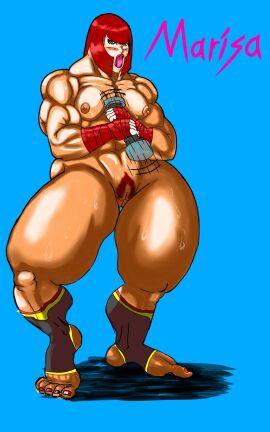 2d abs ahe_gao areolae artist_request biceps breasts brown_eyes busty capcom female female_focus female_only full_body hourglass_figure marisa_rossetti muscles muscular muscular_female nipples nude nude_female nudity pubes pubic_hair pussy red_hair short_hair small_breasts solo street_fighter sweat tagme thick_thighs vagina wide_hips