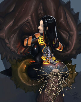 android asian_female ass ass_focus asshole bad_end bar_censor black_hair bodysuit bound breasts breasts_from_behind broken_rape_victim captured captured_heroine censored cum cum_in_pussy curvy_female cyborg_girl defeated_heroine excessive_cum female guls huge_cock interspecies interspecies_impregnation long_hair male monster narrowed_eyes naytiba_(stellar_blade) orgasm_face penis pregnant pregnant_belly pregnant_sex pussy raped_by_monster restrained scared sex stellar_blade stuck_together tachy_(stellar_blade) techwear this_is_your_life_now torn_clothes