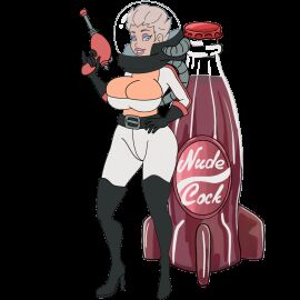 1girls animated bambook big_breasts big_hips breasts fallout fallout_4 female nuka-cola nuka_girl retrofuturism tagme weapon