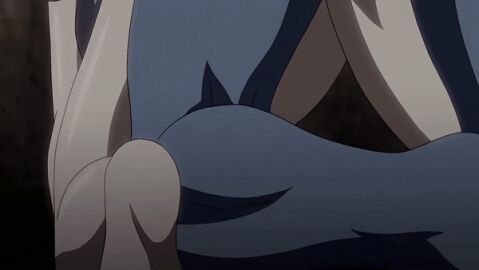 animated blue_skin breeding_slave cave female female_warrior from_behind fuck_meat goblin goblin_no_suana interspecies majin_(company) monster pregnant sayuki_(goblin_no_suana) sex sex_slave