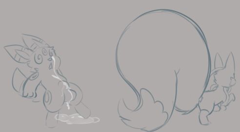 absurd_res all_fours animal_genitalia big_tail bodily_fluids cum cum_drip cum_on_body cum_on_face cum_on_ground cum_on_penis deltra dizzy_eyes dripping duo eeveelution excessive_cum excessive_genital_fluids feral generation_2_pokemon generation_6_pokemon genital_fluids genitals hi_res lying male male/male nintendo on_back penis pokemon pokemon_(species) retracted_penis retracted_sheath sheath sylveon tail umbreon unconscious walking walking_away zakiredlight