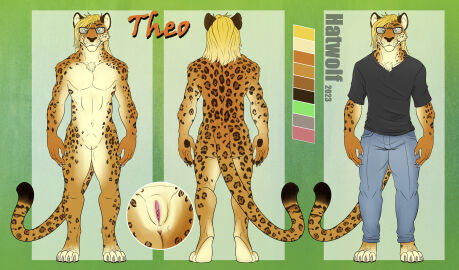 5_fingers absurd_res anthro biped blonde_hair bottomwear claws clothed clothing color_swatch countershade_fur countershade_torso countershading cuntboy dipstick_tail felid fingers fur genitals hair hatwolf hi_res intersex jaguar mammal markings model_sheet muscular muscular_cuntboy nude pantherine pants pawpads pussy shirt solo tail tail_markings topwear